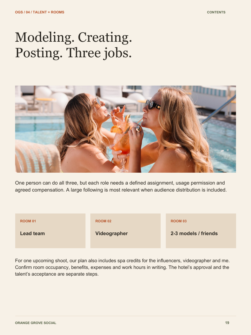 Preview: planning hotel talent and rooms